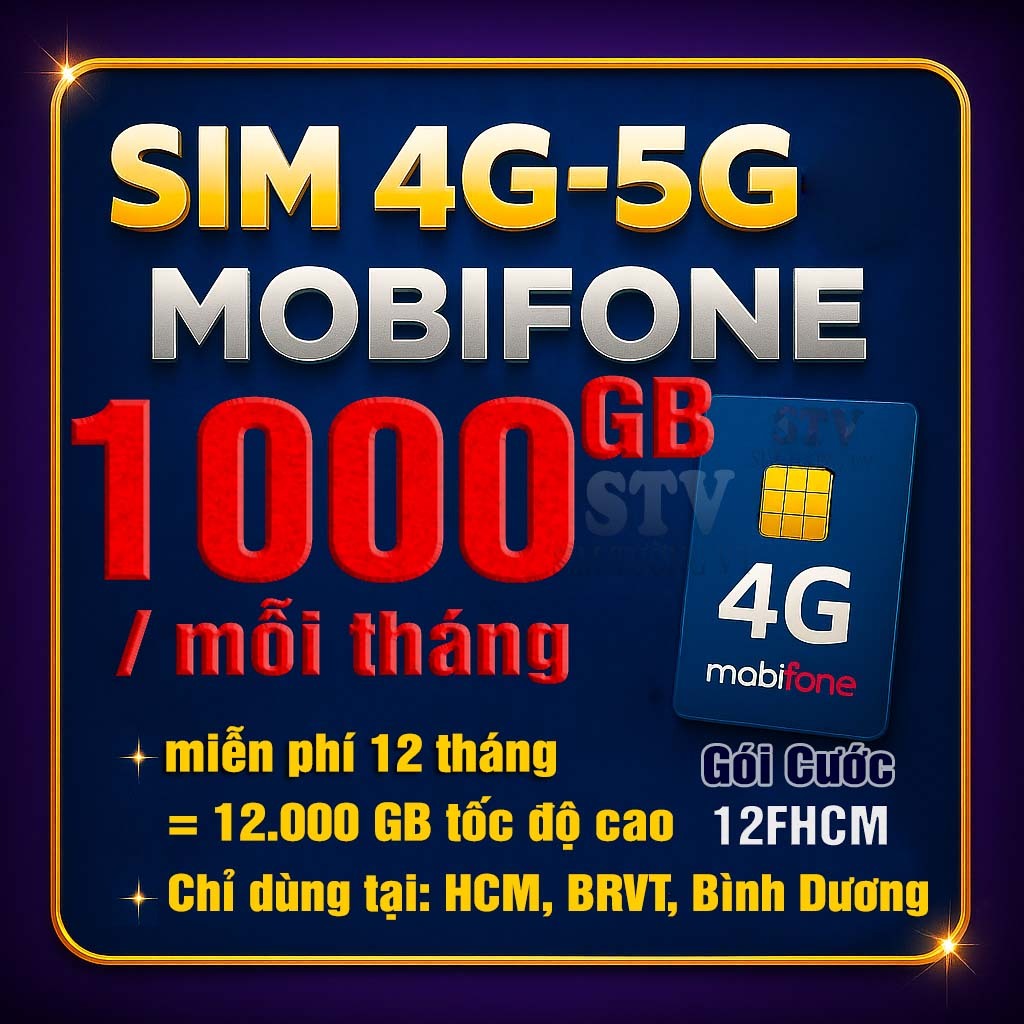 Sim 4G 5G Mobifone 6FHCM,FHCM, 6MDT150,MDT350 - Sim Tường Vy