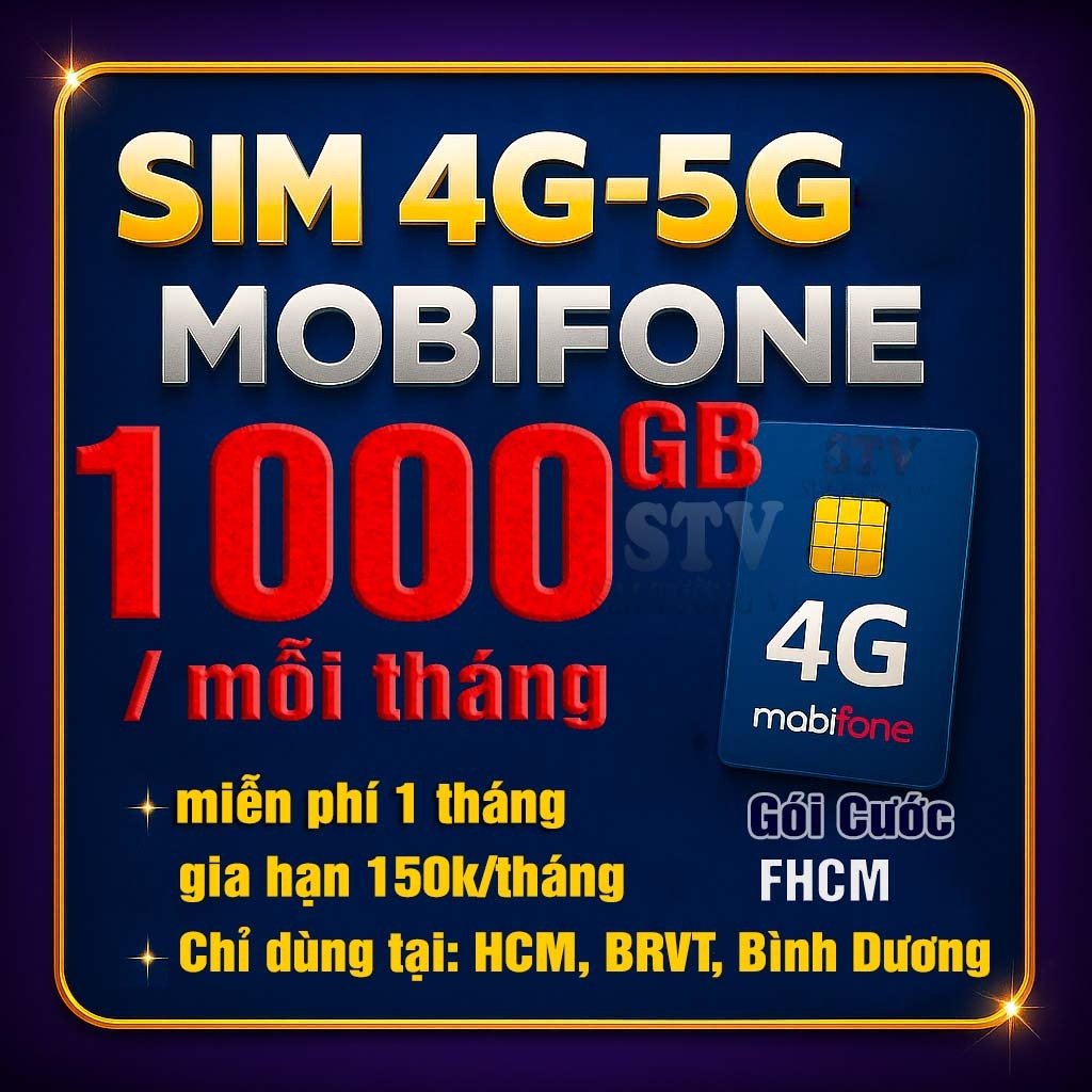 Sim mobifone S135, S159 gói trãi nghiệm tiên phong 5G nhà mạng mobifone