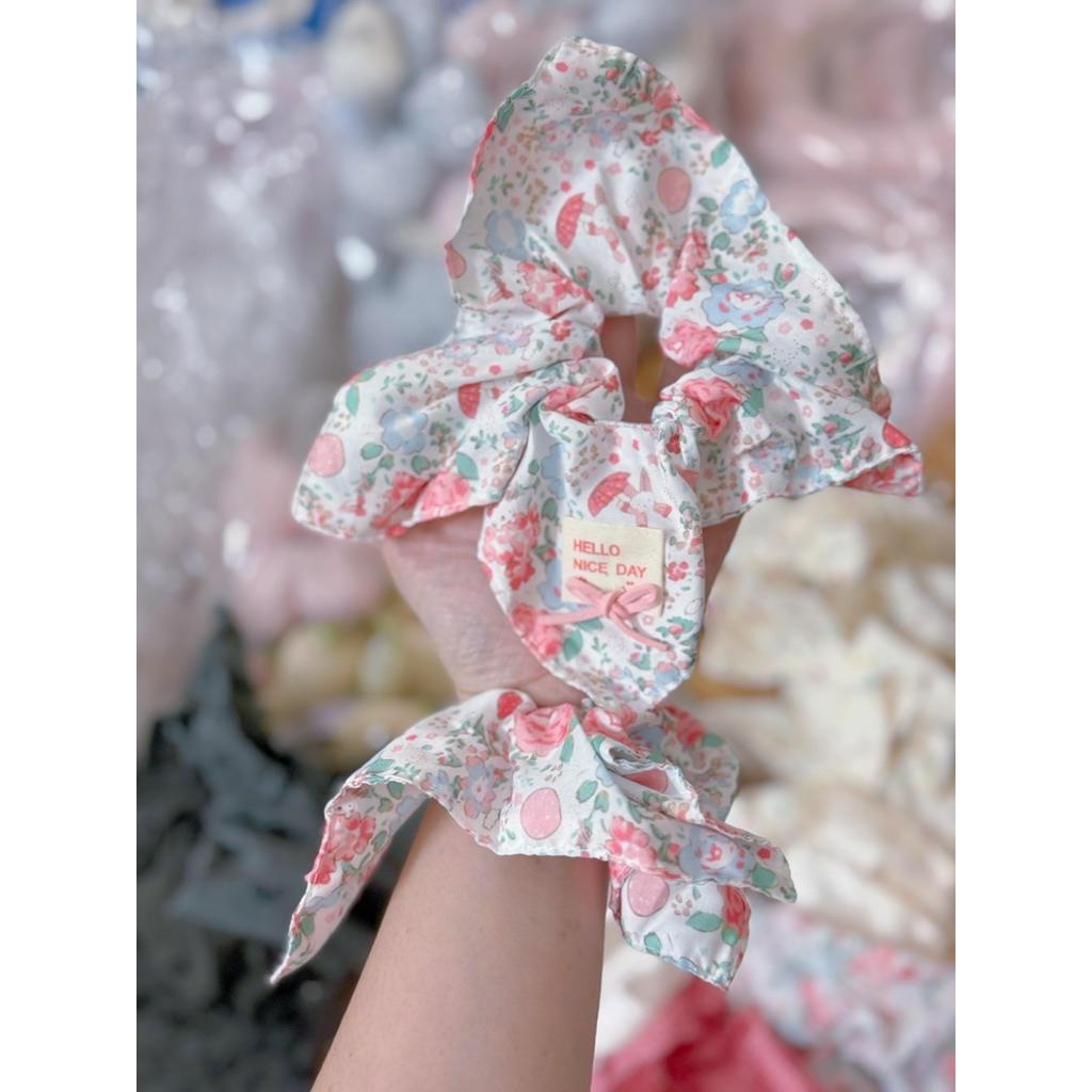 Scrunchies Vuông nhiều mẫu