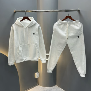  Bộ quần áo nỉ Logo Ngựa Thêu mũ hai lớp chất liệu nỉ bông Fom chuẩn Hottrend Nam Nữ 