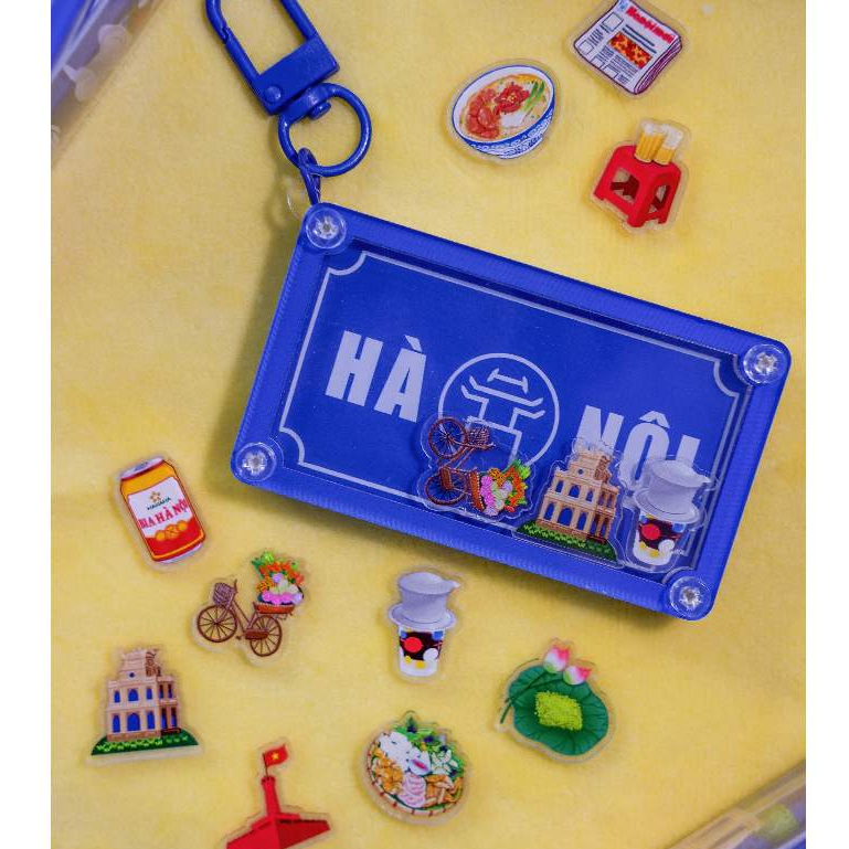 Móc khóa Hà Nội shaker - Biển tên đường, quà tặng du lịch - Keychain Dương Ơi Là Dương