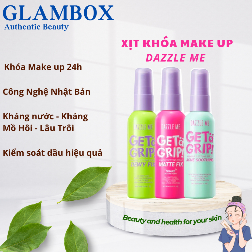 Xịt Khóa Make Up Xịt Khóa Nền DAZZLE ME , Makeup Setting Spray 60ml