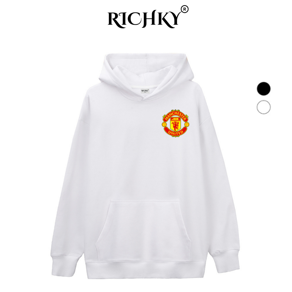 Áo Hoodie Richky Luxury Premium Nỉ Logo Left Câu Lạc Bộ Bóng Đá Manchester United Fc