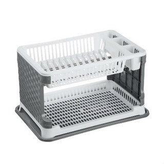  Kệ úp bát giá để bát 2 tầng có ống đựng đũa kèm khay hứng nước bằng nhựa cao cấp Việt Nhật 8182   loại 1   