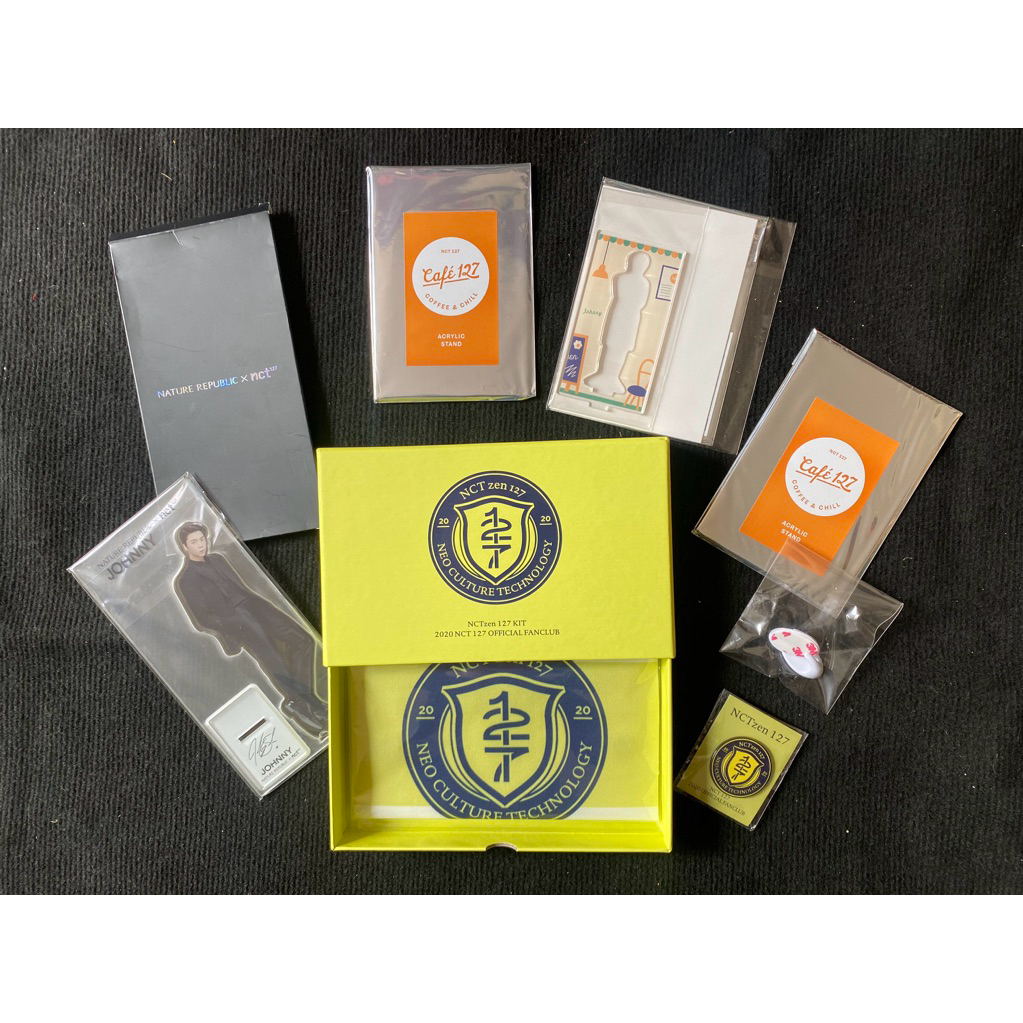 Nct 127 nct127 japan offical fanclub goods Nctzen 127 kit set 2020 + Standee Johnny và goods cafe 12