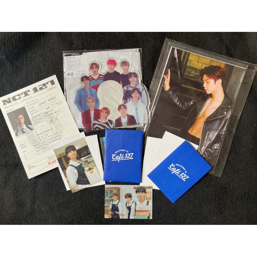 Nct 127 nct127 set 5 offical goods gồm 2 photocard 1 Standee Johnny và goods như hình