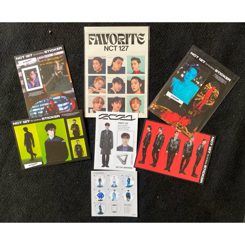 Nct 127 nct127 set offical goods 7 sticker như hình