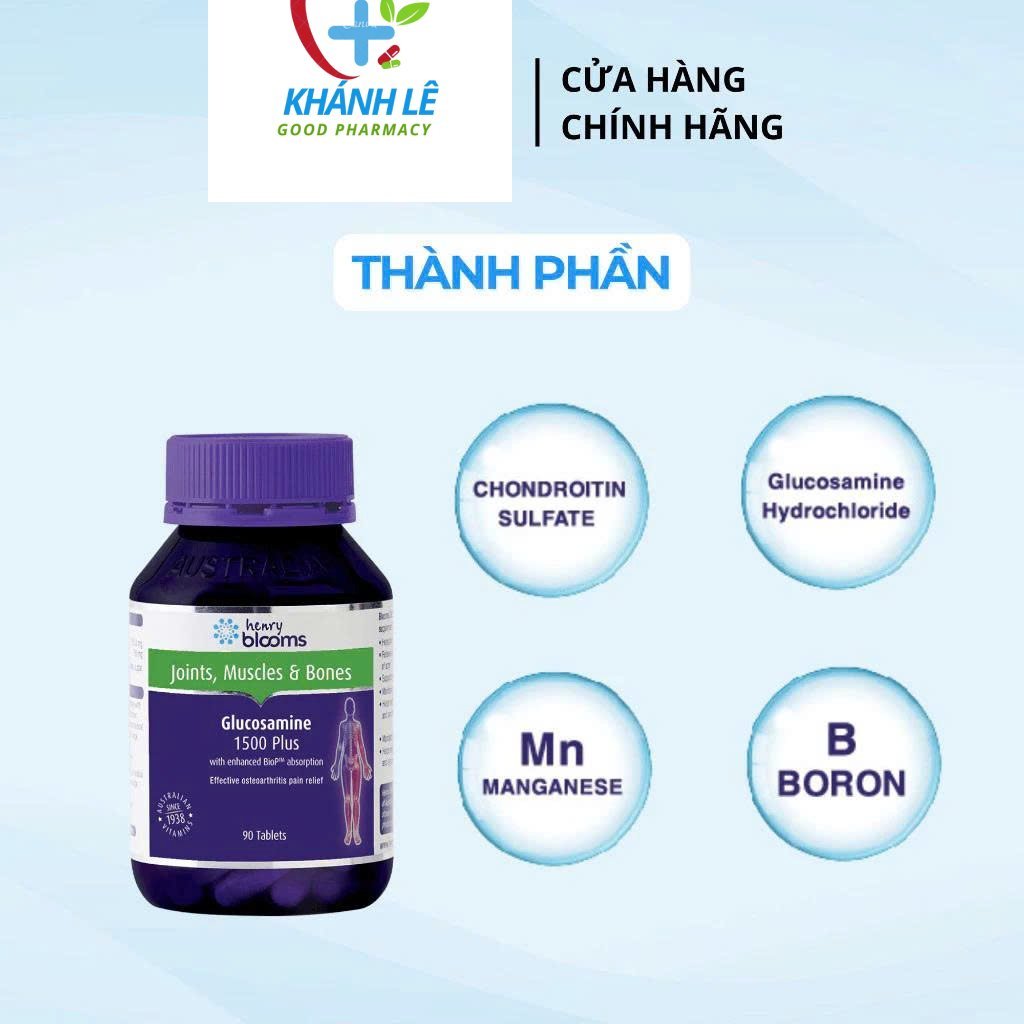 GLUCOSAMINE 1500 PLUS HENRY BLOOMS - XUA TAN NỖI LO ĐAU NHỨC XƯỚNG KHỚP