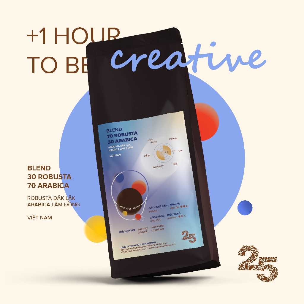 Coffee Blend - 70% Robusta 30% Arabica - 25 Coffee