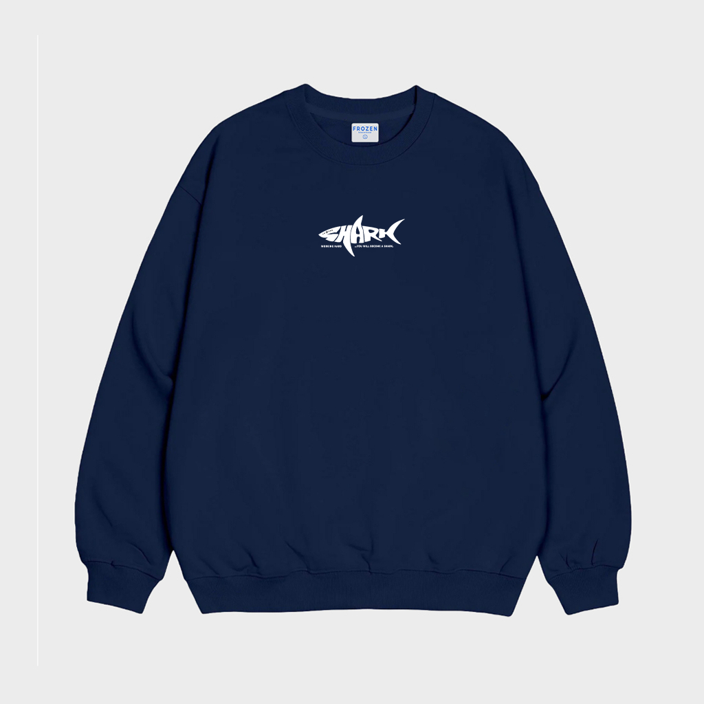 Áo Sweater Frozen Shark Nỉ Bông Cotton 100% Unisex Local Brand