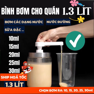  Bình Bơm Chiết Rót Sữa Đặc Nước Đường Si ro 10ml 15ml 20ml 25ml 30ml - Chai pum đường xi rô Mứt 
