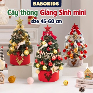  Cây Thông Noel bằng nhựa PVC Cây thông Mini Để Bàn,Kèm Đây Đủ Phụ Kiện 