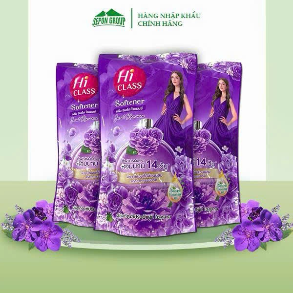 [HICLASS] Combo 3 Túi Nước Xả Làm Mềm Vải 500ml Tinh Dầu Hương Hoa - Hàng Chính Hãng Thái Lan