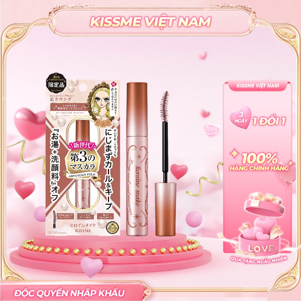Mascara Dạng Màng FilmKissme Heroine Make Long & Curl Mascara Advanced Film 6G ( Màu Đồng Ánh Hồng )
