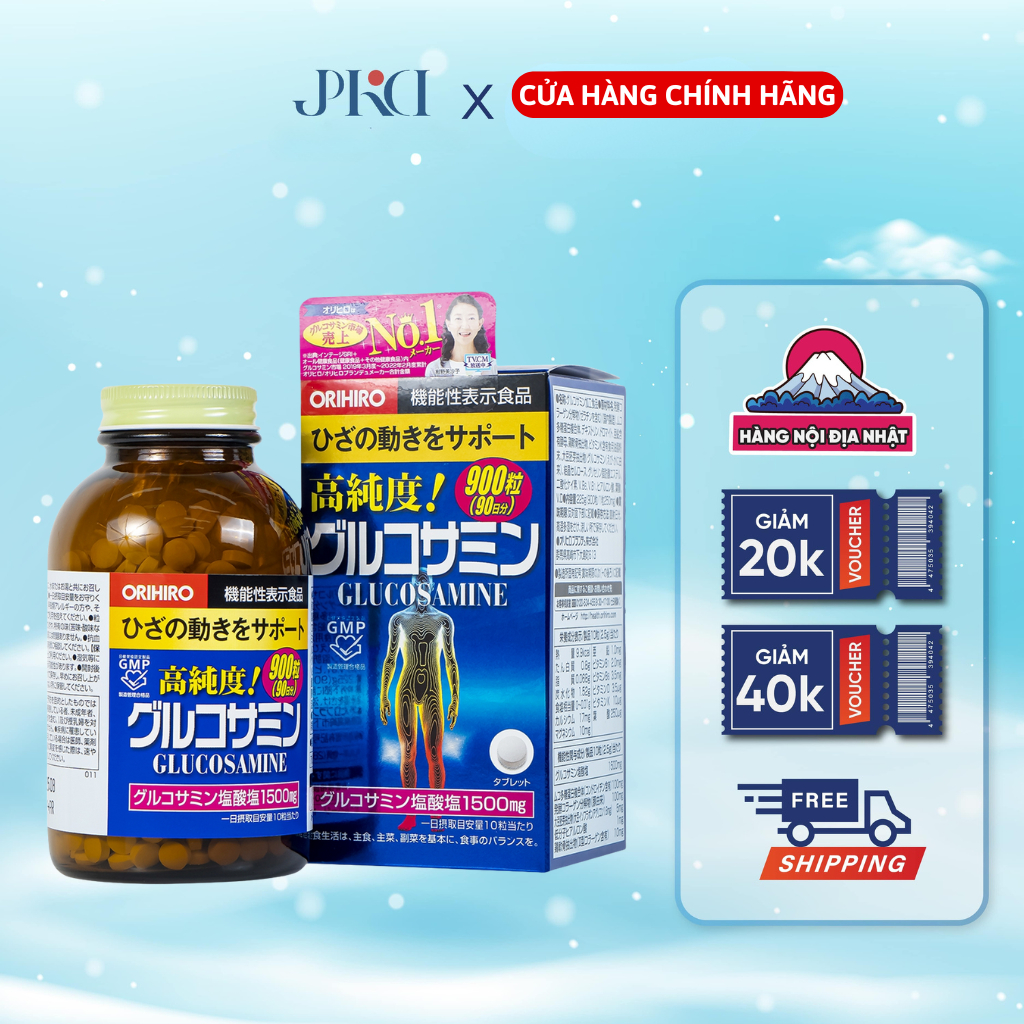 Viên Uống Hỗ Trợ Xương Khớp Glucosamine Orihiro 1500mg Nhật Bản