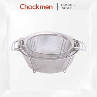  Rổ Đãi Gạo Dây CHOCKMEN Inox Cao Cấp Rổ Lưới Inox Giá Đãi Gạo Rổ Rửa Đựng Rau Củ Quả Có Quai Lưới Ráo Dầu Nhà Bếp 