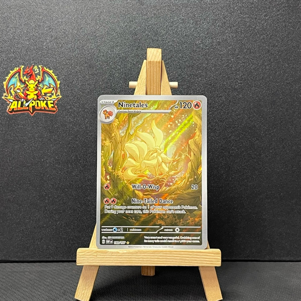 [ AllPoke ] Thẻ Bài Pokemon TCG Ninetales -199/197 Near -Mint