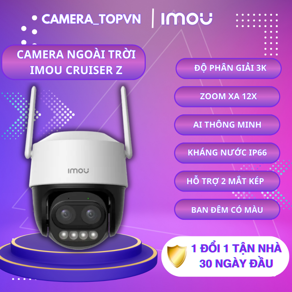 Camera imou ngoài trời S31FEP K7FP 3MP, S51FP 5MP, camera wifi có màu ban đêm, chống nước