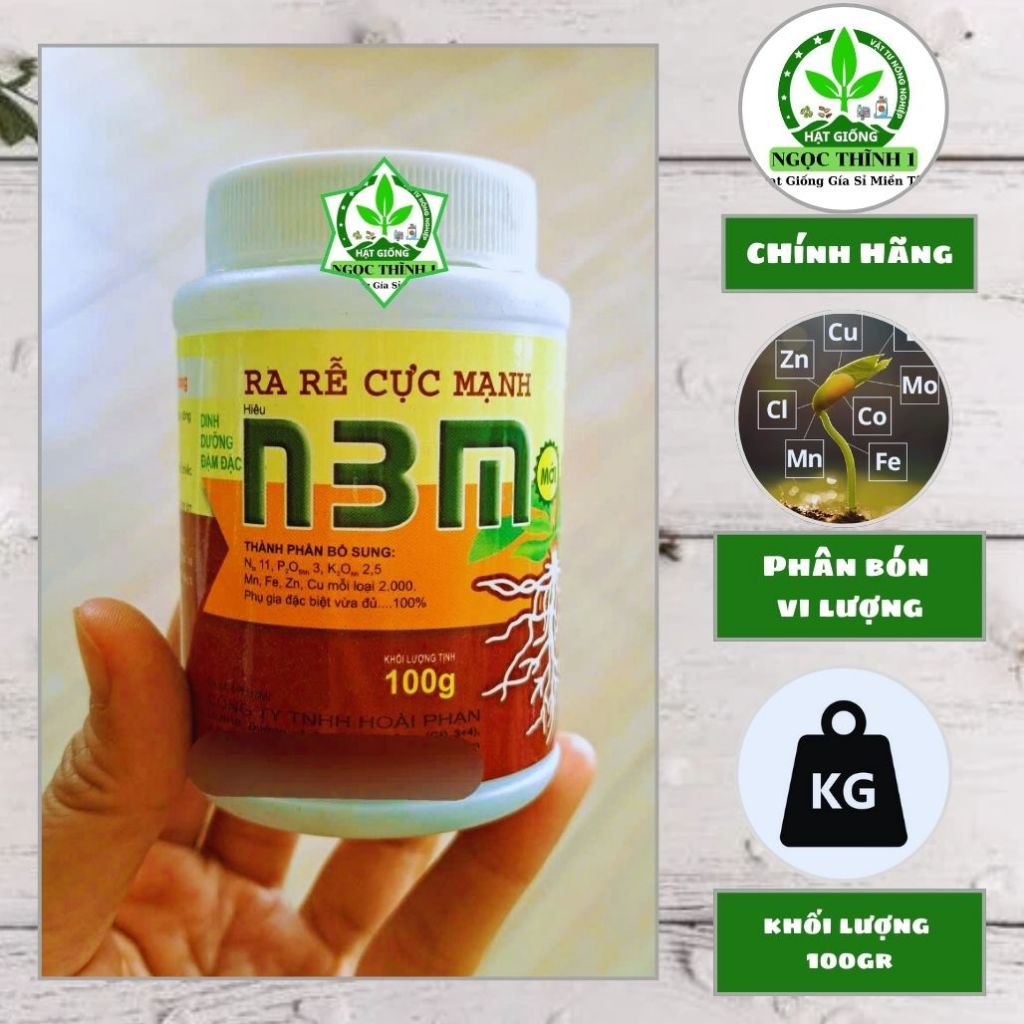 (Hộp 100gr) Ra Rễ Cực Mạnh N3M AN TÂM - Kích thích ra rễ cực mạnh, đâm chồi, lớn trái