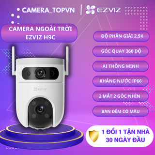  Camera EZVIZ 2 mắt ngoài trời H9C camera wifi đàm thoại 2 chiều cảnh báo còi hú xoay 360 chống nước 