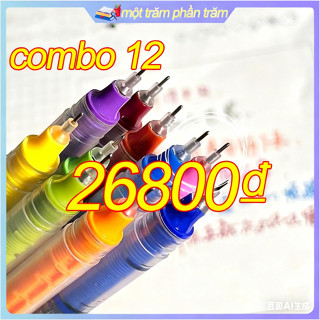  Combo 12 cây bút  đóng gói Bút Mực Gel Ngòi 0.5mm Nhanh Khô Nhiều Màu Sắc Bút Các loại 12 màu 