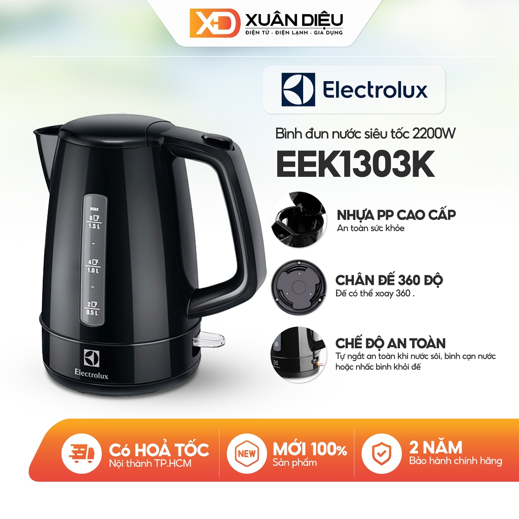 Bình Đun Siêu Tốc Electrolux 1.5 Lít EEK1303K