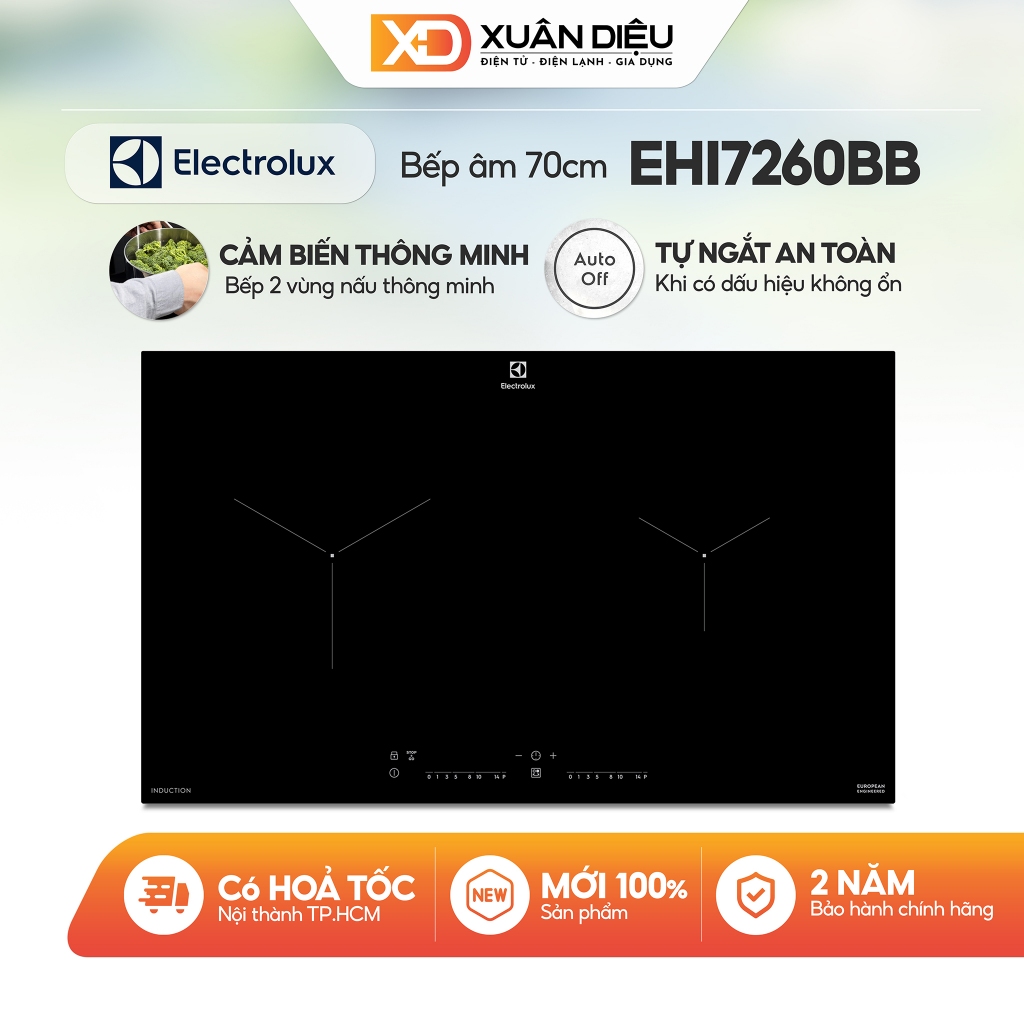 Bếp từ đôi lắp âm Electrolux EHI7260BB