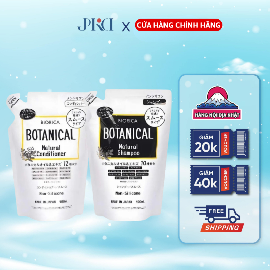 Dầu Gội, Dầu Xả Táo Đen BIORICA Botanical Không Silicone, Giảm Gãy Rụng, Giúp Phục Hồi Hư Tổn