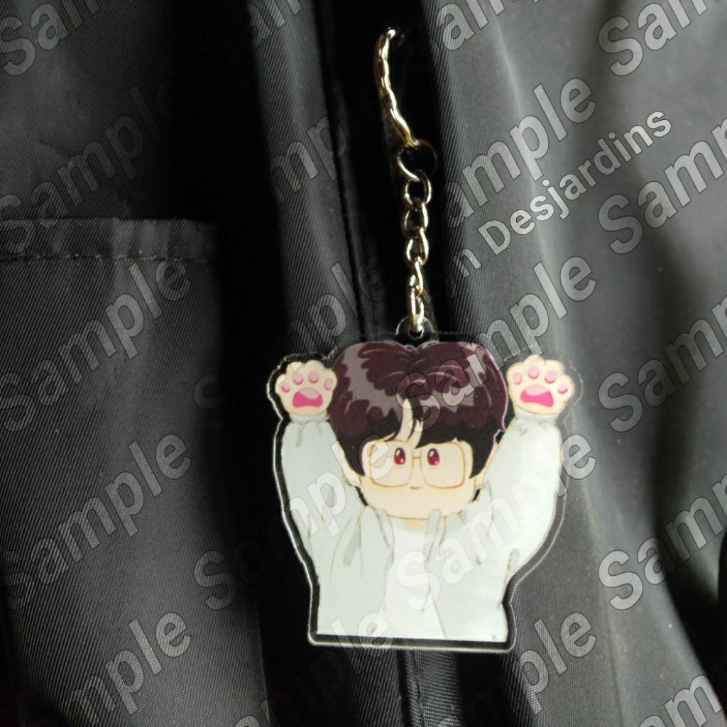 Móc khoá 5cm U Chề HLE Zeus phiên bản mèo bưới siêu dễ thương.