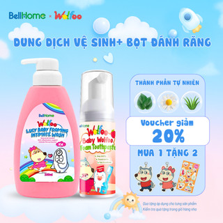 Dung Dịch Vệ Sinh Bé Gái Lucy + Kem Đánh Răng Bọt BellHome – Làm Sạch, Bảo Vệ Da & Răng Bé Từ 1 Tuổi