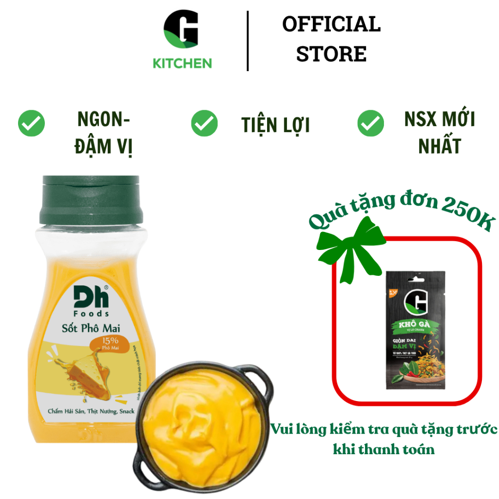Sốt Phô Mai DH Food 100g [Giao toàn quốc]