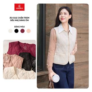  Áo gile phao CARDINA chất liệu gió chần bông siêu nhẹ giữ ấm tốt 5PNF02 