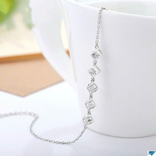 Lắc tay bạc hộp vuông