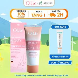  Kem tẩy lông Ollie tẩy vùng kín nách tay chân  an toàn không đau rát phù hợp mọi loại da 