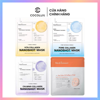 Mặt Nạ MediAnswer Dạng Thạch Phục Hồi, Cấp Ẩm, Thu Nhỏ lỗ Chân Lông, Làm Sáng, Cải thiện Xỉn Màu Da
