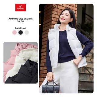  Áo phao gile CARDINA chất liệu gió chần bông siêu nhẹ túi ốp có mũ 5PNF01 