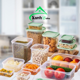  Set 17 Hộp Nhựa Bảo Quản Đồ Ăn Kèm Nắp Để Tủ Lạnh - Hộp Nhựa Đựng Thực Phẩm 17 Chi Tiết Vệ Sinh 