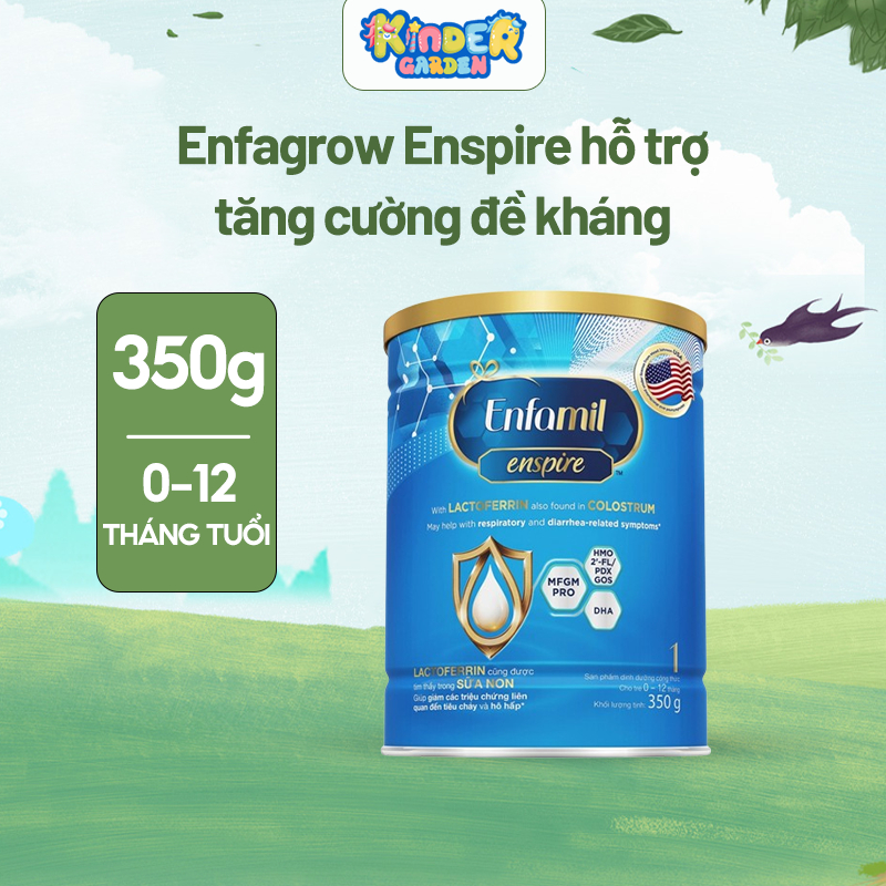 Sữa bột Enfamil Enspire 1 350g hỗ trợ đề kháng với Lactoferrin dành cho trẻ từ 0-12 tháng tuổi