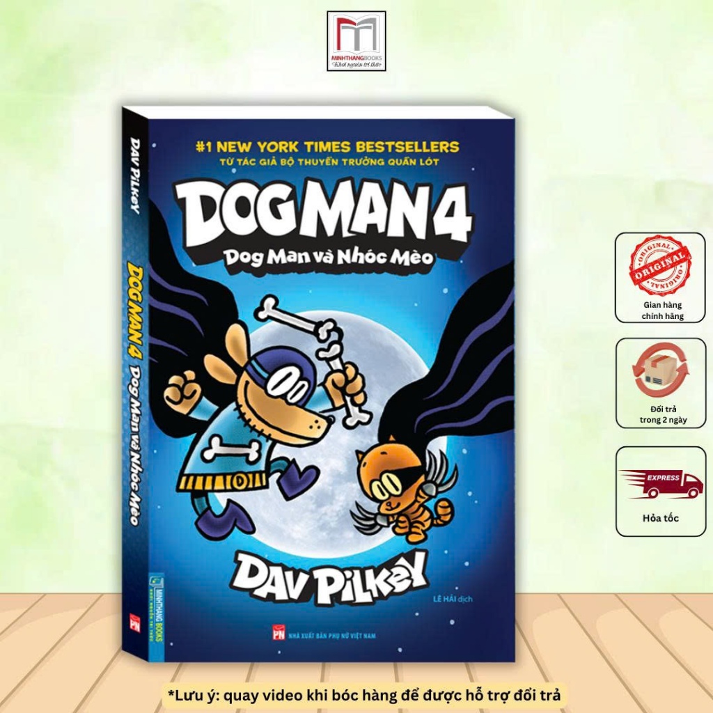 Dog Man 4 – Dog Man Và Nhóc Mèo (tiếng việt)– Truyện tranh hài hước dành cho bé