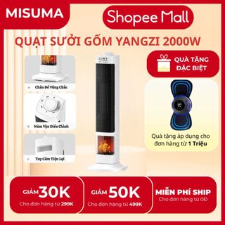  Quạt sưởi gốm Yangzi Misuma nhiều mức nhiệt hiệu suất cao sưởi ấm phòng ngủ nhà tắm sưởi chân công suất lớn 2000w 