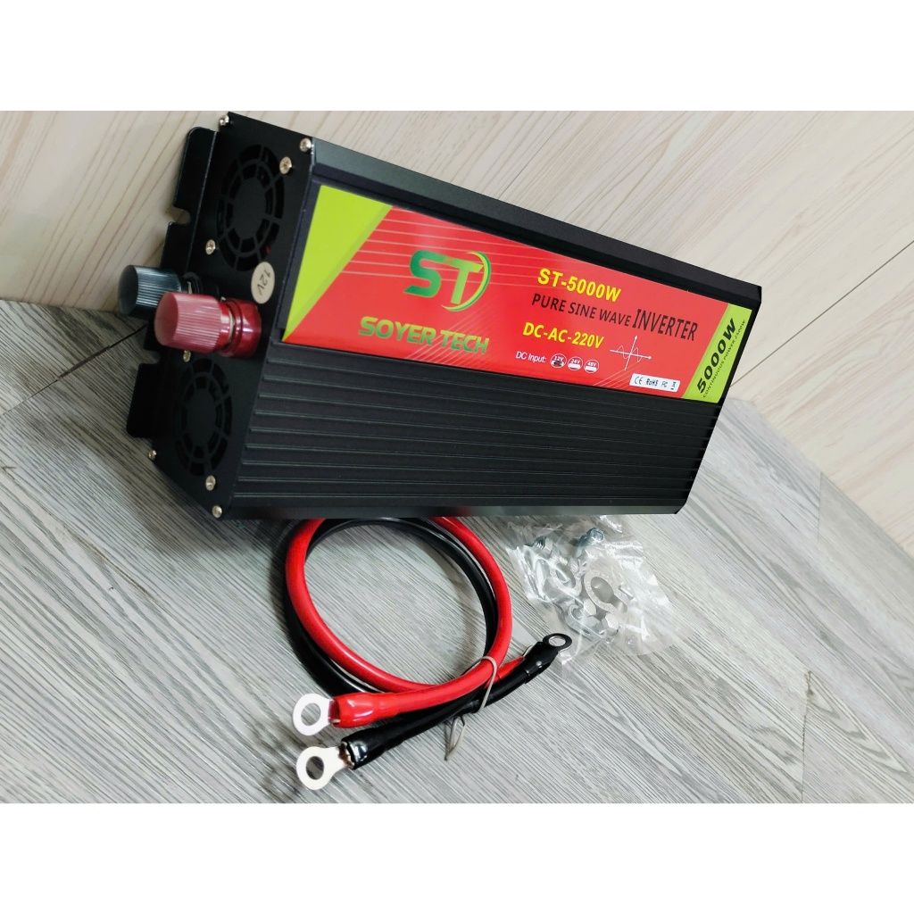 Bộ Inverter  Sin Chuẩn 5000W 24V sang 220V SOYER TECH 24V STR
