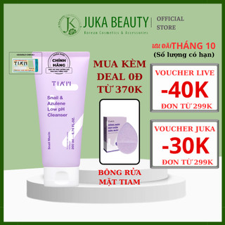  Sữa rửa mặt làm dịu phục hồi Tiam Snail & Azulene Low PH Cleanser 