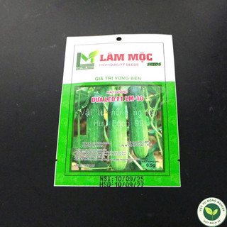Hạt Giống Dưa Leo F1 Lâm Mộc (Giống Tự Thụ Phấn) - Gói 0.5gr