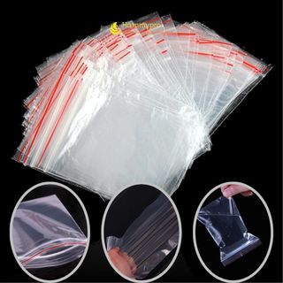1kg Túi zip viền đỏ loại mỏng
