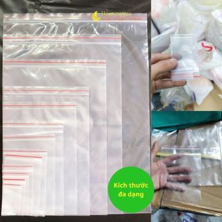 1kg Túi zip viền đỏ loại mỏng