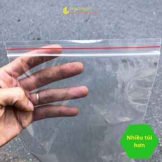 1kg Túi zip viền đỏ loại mỏng