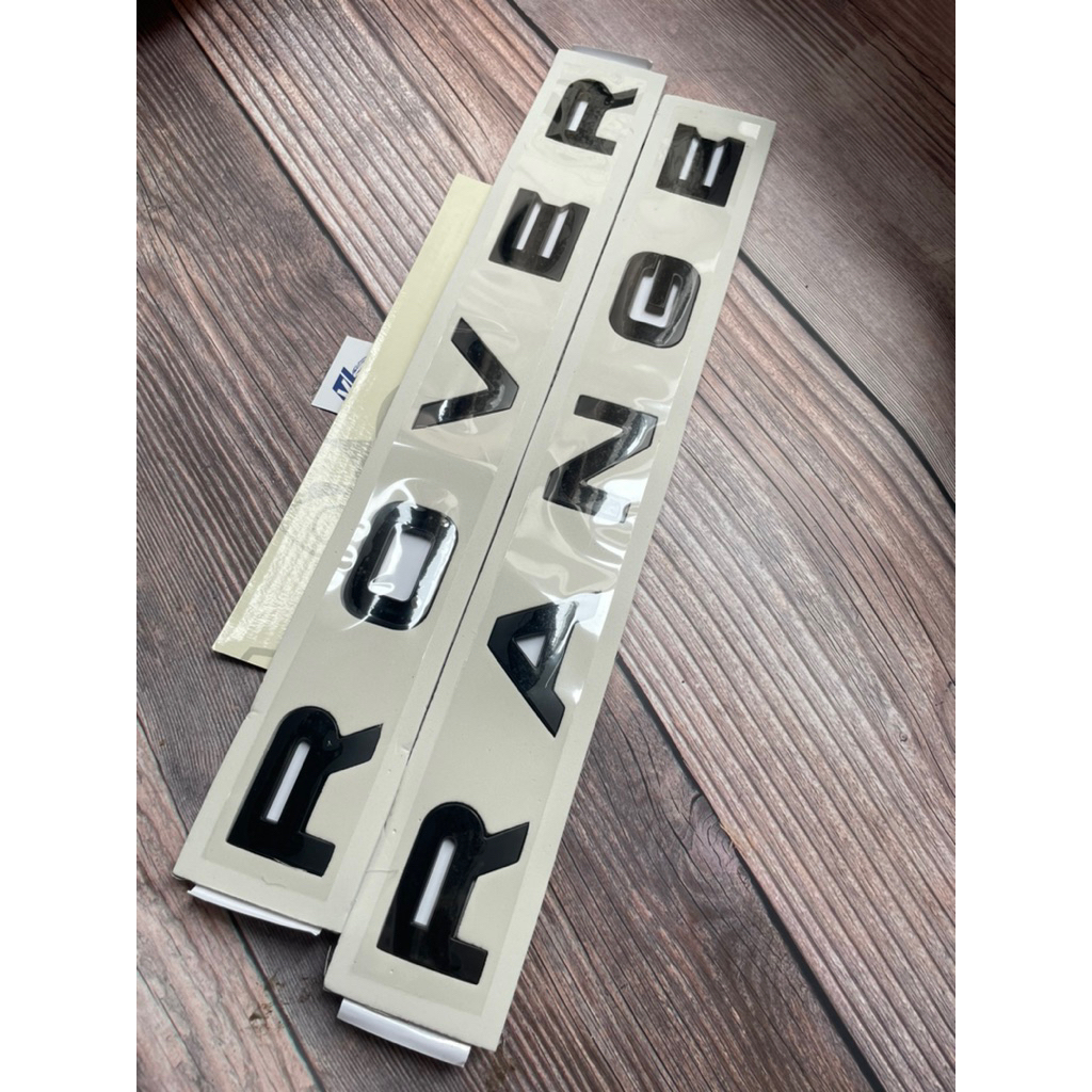 Chữ Range rover - Logo Range rover màu đen - Biểu tượng đầu xe range rover - Dán cốp xe Range rover