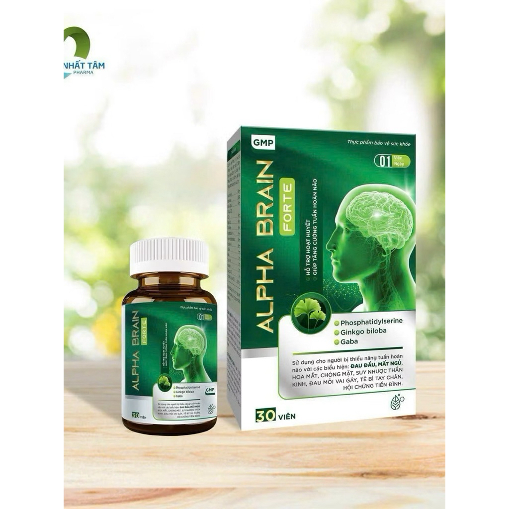 Alpha Brain Forte – TPBVSK Nhất Tâm Pharma Hộp 30 Viên