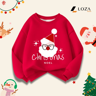  Áo nỉ Noel cho bé trai bé gái - Áo sweater cho bé size từ 18-42kg Loza Kids IN014 