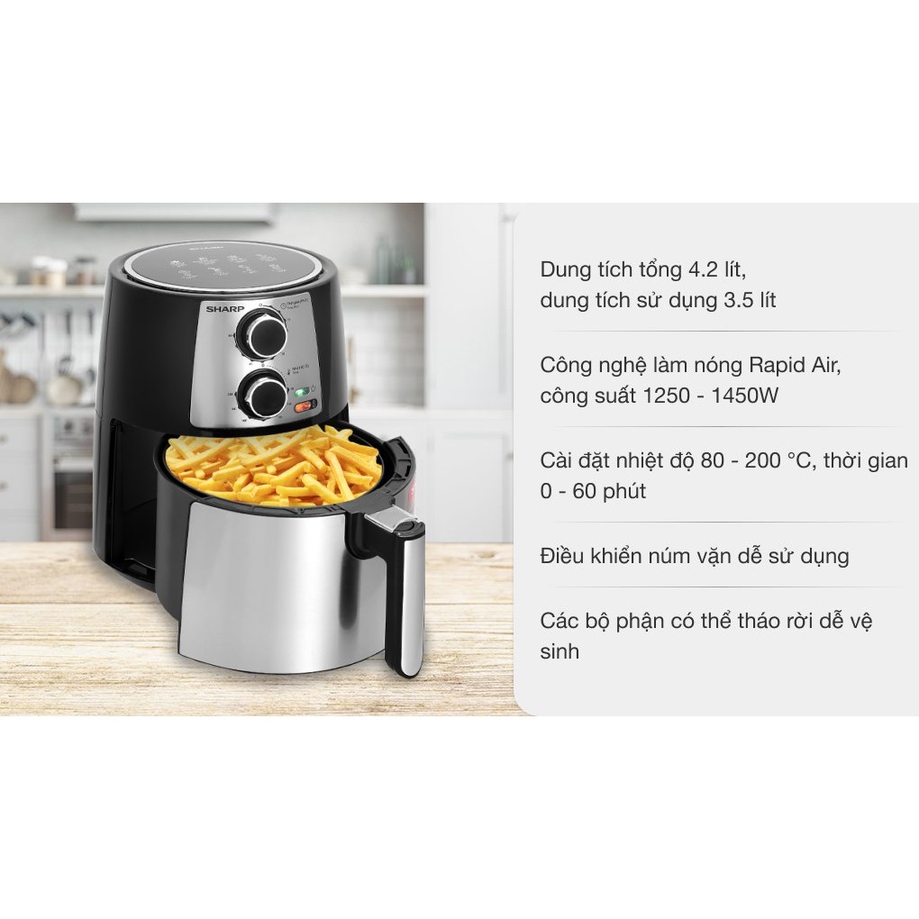 Nồi chiên không dầu Sharp KF-AF42MV-ST 1450W